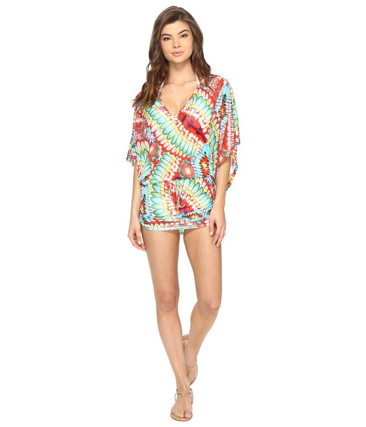 Luli Fama - Wild Heart Cabana V-neck Dress