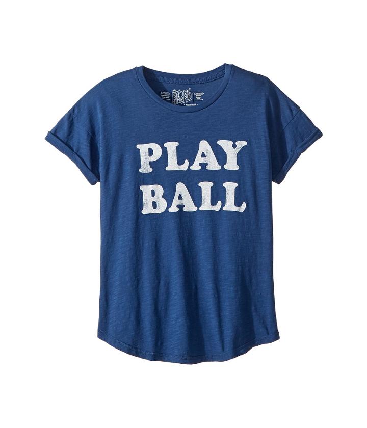 The Original Retro Brand Kids - Play Ball Short Sleeve Slub Crew Neck Tee