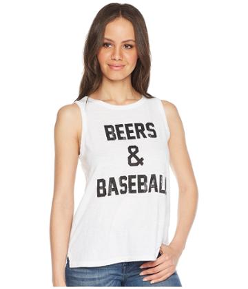 The Original Retro Brand - Beers And Baseball Slub Tank Top