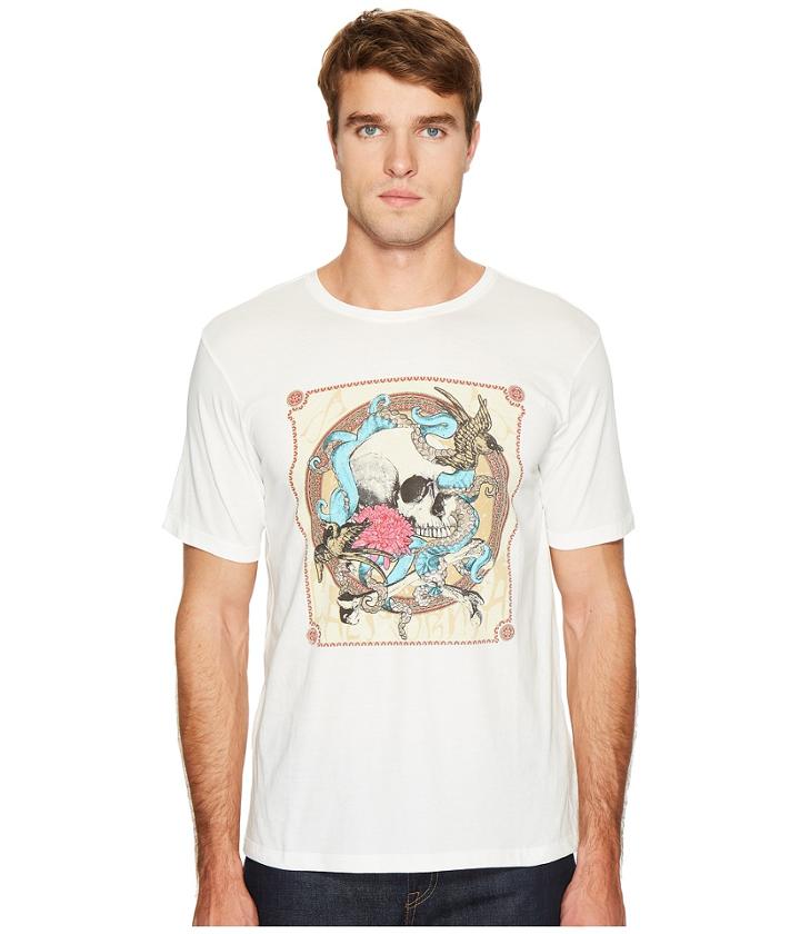 The Kooples - Round-collar T-shirt With Silk-screen Finish