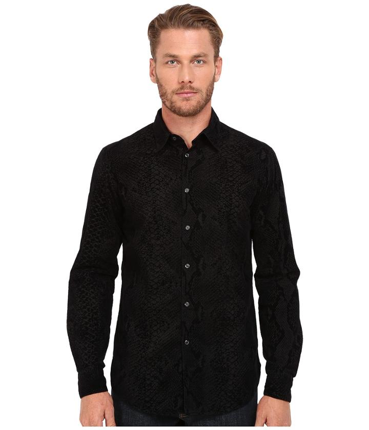 Just Cavalli - Regular Fit Reptile Print Shirt