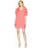 Calvin Klein - V-neck Dress With Tiered Ruffle Sleeve Cd8h19ld