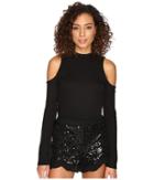 Jack By Bb Dakota - Gretal Cold Shoulder Rib Knit Fitted Top