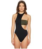 Proenza Schouler - Contrast Solids Layered Bandeau High Neck One-piece