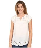 Lucky Brand - Cut Out Embroidered Top