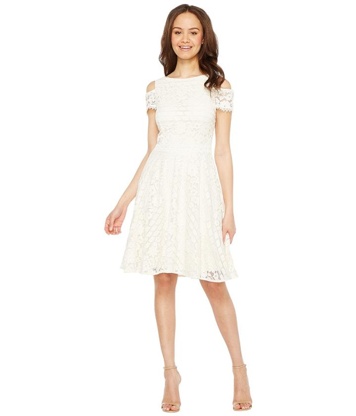 Tahari By Asl - Cold Shoulder Lace Dress