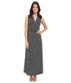 Vince Camuto - Sleeveless Speckle Graphic Halter Maxi Dress