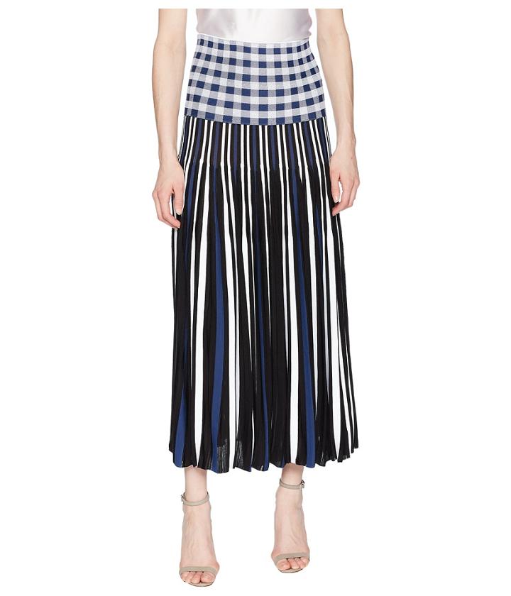 Sonia Rykiel - Vichy Plaid Pleats Skirt