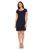 Three Dots - Dress W/ Lettuce Leaf Hem