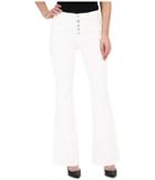 J Brand - Maria Flare W/ Exposed Button Fly In Blanc
