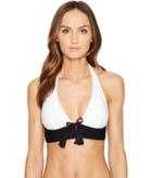 Kate Spade New York - Carmel Beach #60 V-wire Halter Bikini Top W/ Removable Soft Cups