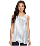 Two By Vince Camuto - Sleeveless Sheer Stripe Faux Wrap Tank Top