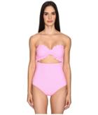 Kate Spade New York - Marina Piccola Scalloped Cut Out Bandeau One-piece