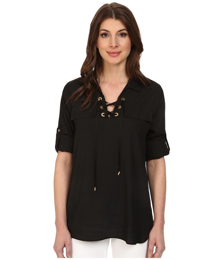 Calvin Klein - Lace Up Roll Sleeve