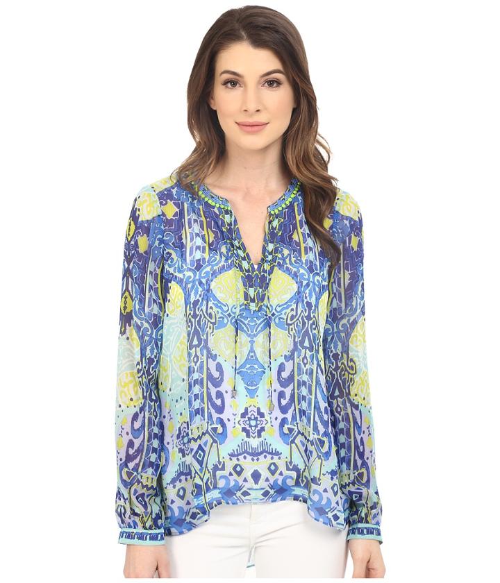 Hale Bob - Eye Candy Long Sleeve Silk Blouse