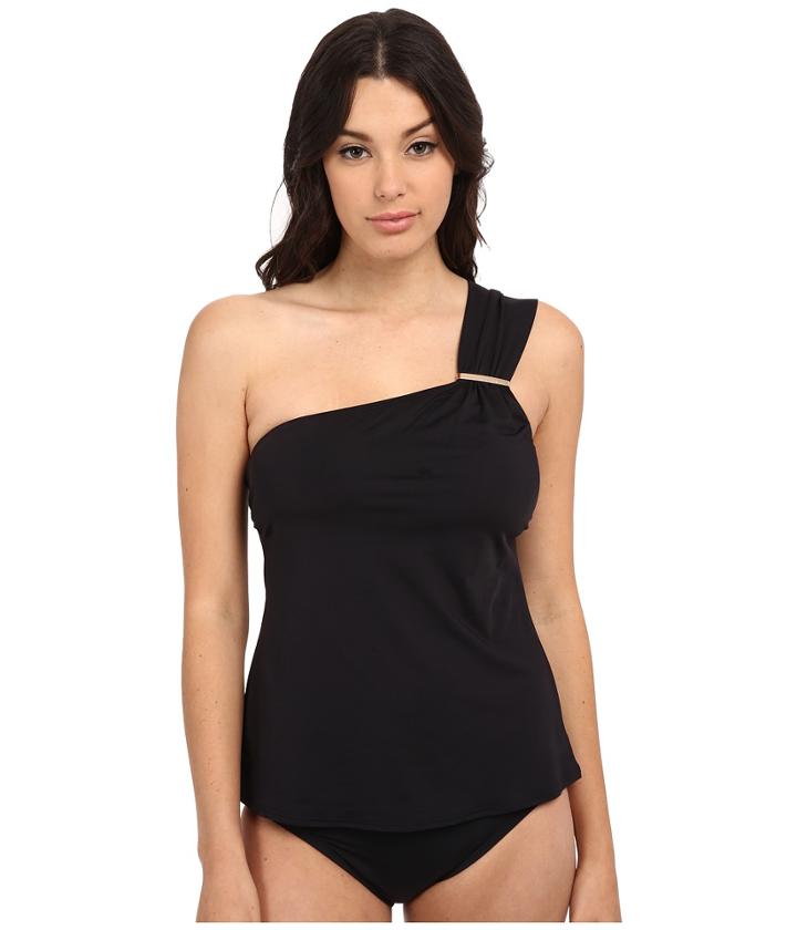 Michael Michael Kors - Draped Solids Watch Band One Shoulder Tankini Top