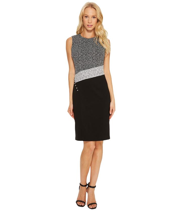 Calvin Klein - Angle Bottom Blocked Sheath Dress