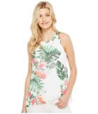 Vince Camuto - Sleeveless Havana Tropical High-low Hem Blouse