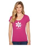 Life Is Good - Hummingbird Flower Smooth Scoop Tee