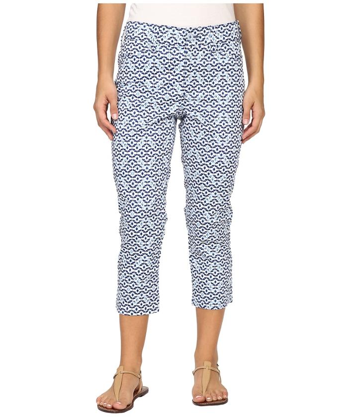 Nydj Petite - Petite Karen Capri In Printed Stretch Sateen
