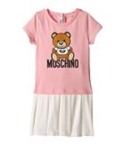 Moschino - T-shirt And Pleated Skirt Dress W/ Teddy Bear Image