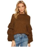 J.o.a. - Ruffle Sleeve Sweater