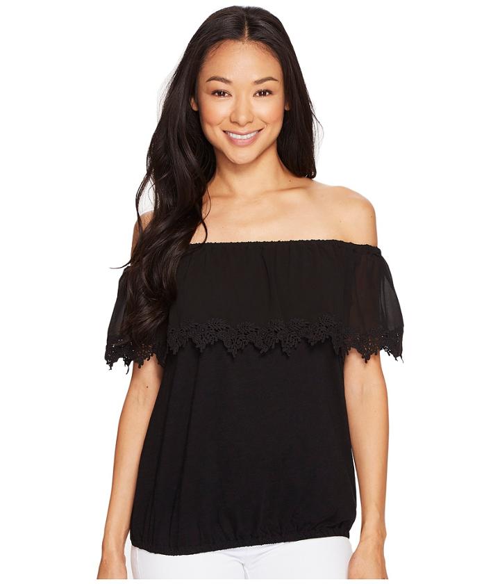 Michael Michael Kors - Lace Bare Shoulder Top