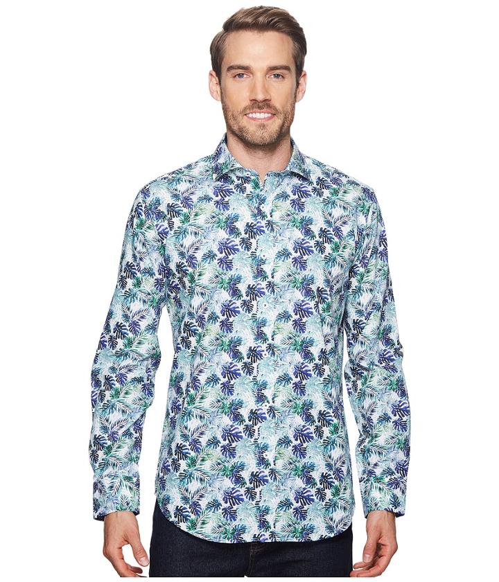 Bugatchi - Shaped Fit Long Sleeve Woven Shirt