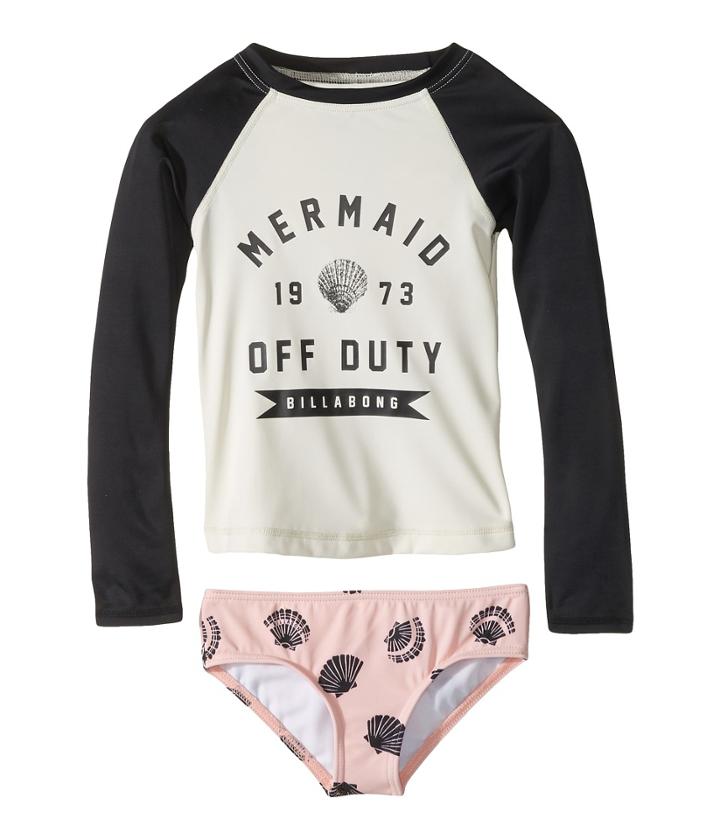 Billabong Kids - Conch'd Out Long Sleeve Rashguard Set