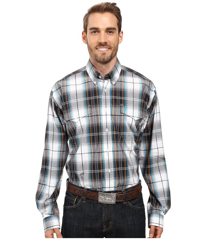 Cinch - Long Sleeve Plain Weave Plaid Double