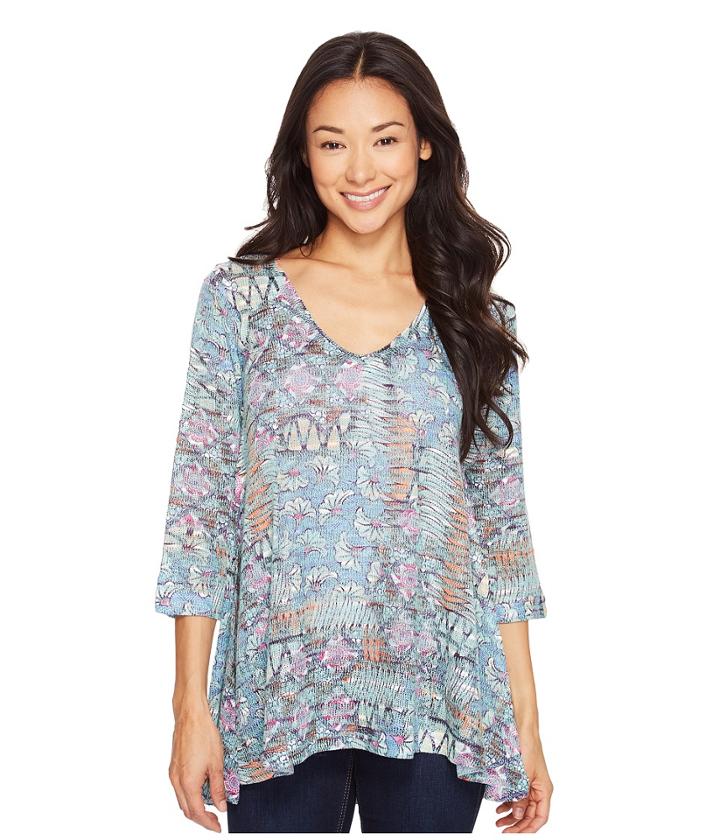 Nally &amp; Millie - Printed V-neck Tunic