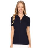 Lacoste - Short Sleeve Stretch Jersey Zip Polo
