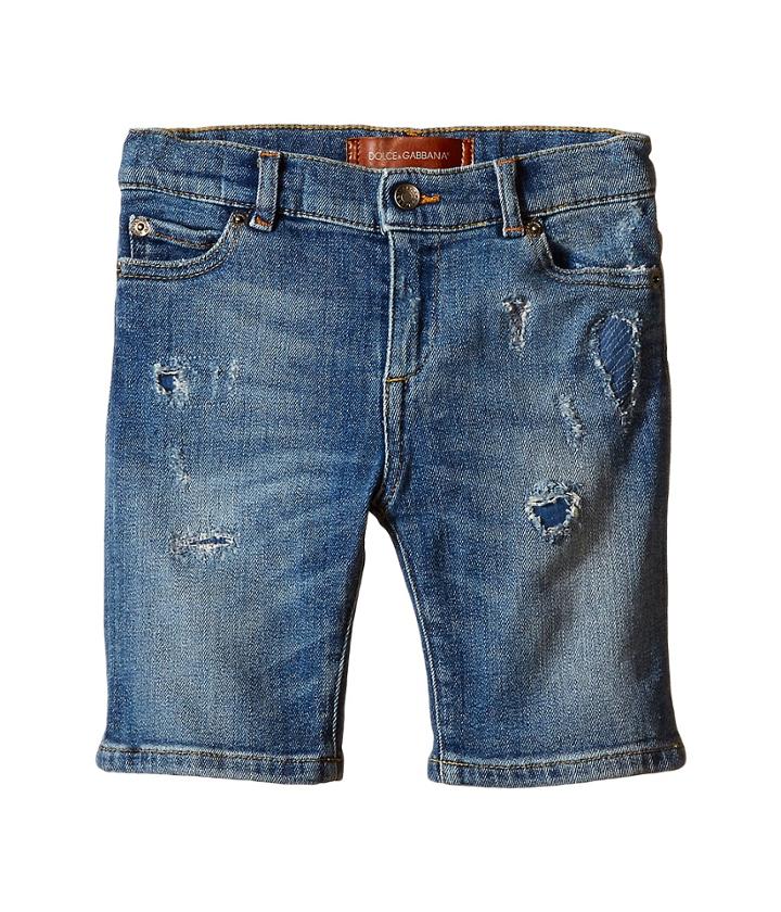 Dolce &amp; Gabbana - Distressed Denim Shorts In Medium Blue