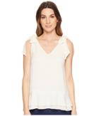 Cece - Short Sleeve V-neck Layered Blouse