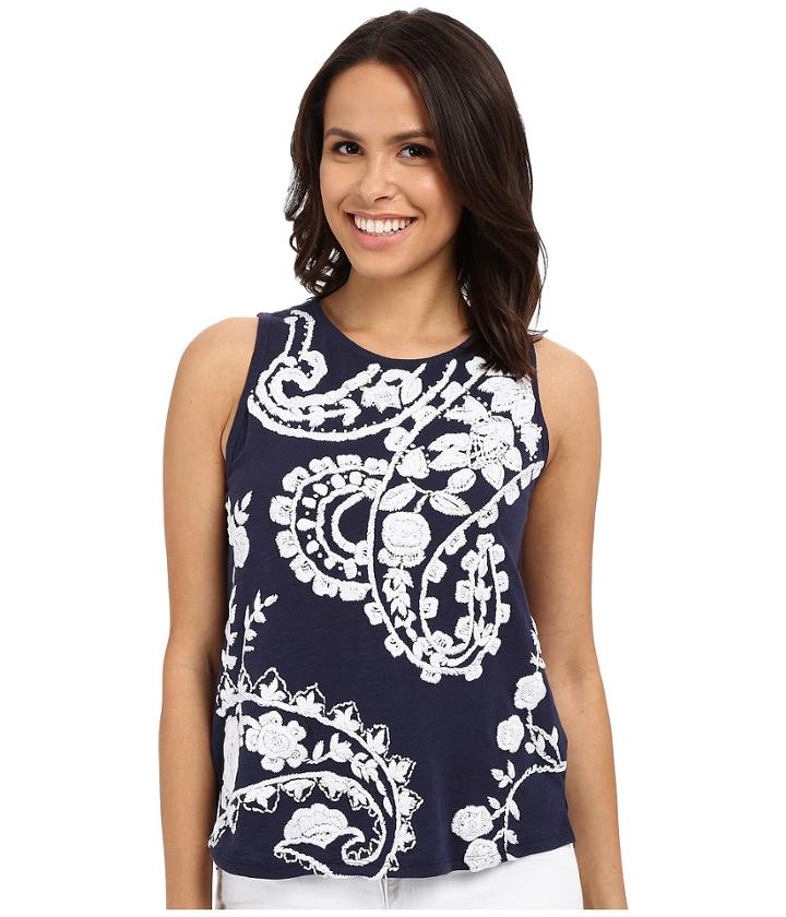 Lucky Brand - Embroidered Knit Top