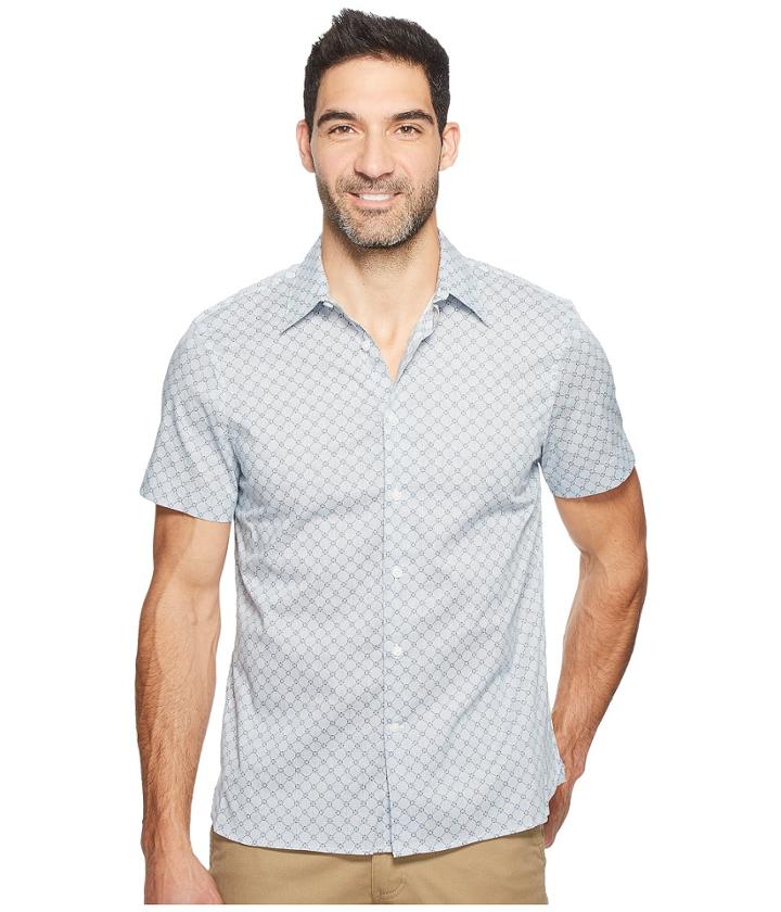 Perry Ellis - Short Sleeve Micro Tile Shirt