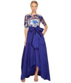 Adrianna Papell - Floral Flutter Sequin Embellished Gown