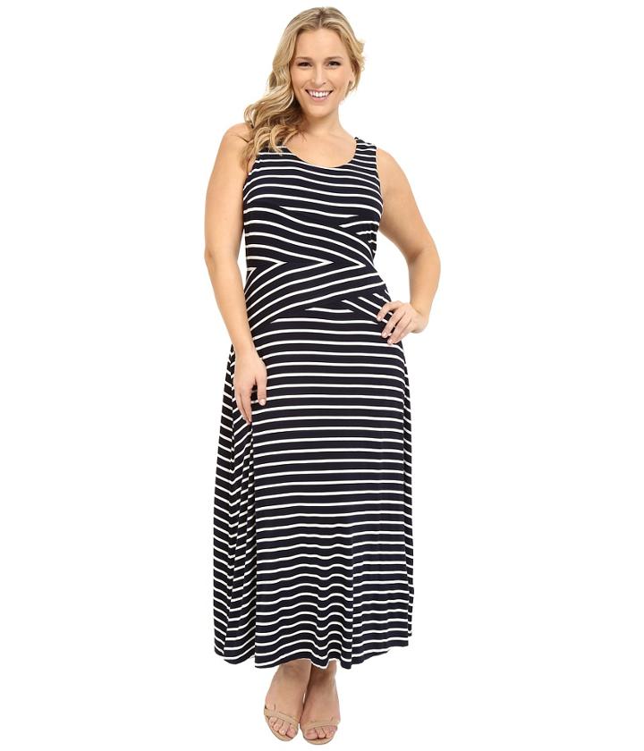 Calvin Klein Plus - Plus Size Stripe Maxi Dress