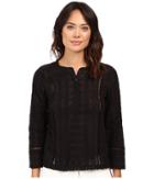 Rebecca Taylor - Embroidered Gauze Long Sleeve Embroidered Gauze Top