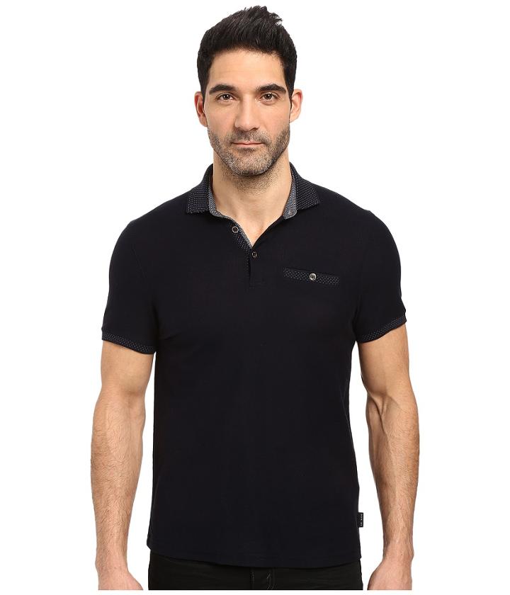 Ted Baker - Dino Short Sleeve Textured Jersey Polo