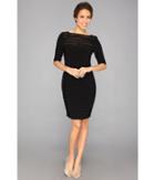 Adrianna Papell Partial Tuck Long Sleeve Dress