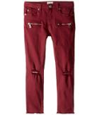 Hudson Kids - Lily Moto Five-pocket Zipper Ankle Skinny With Fray Hem In Net Red