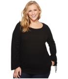 Vince Camuto Specialty Size - Plus Size Long Sleeve Brushed Jersey Top W/ Drawstring Sleeves
