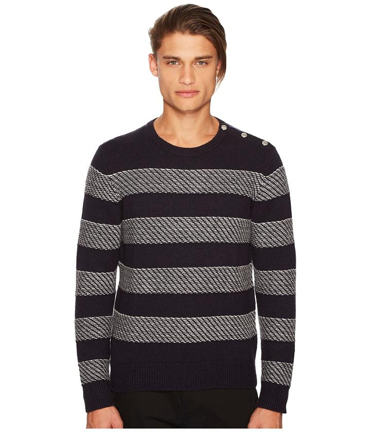 The Kooples - Round-neck Pullover With Shoulder Placket