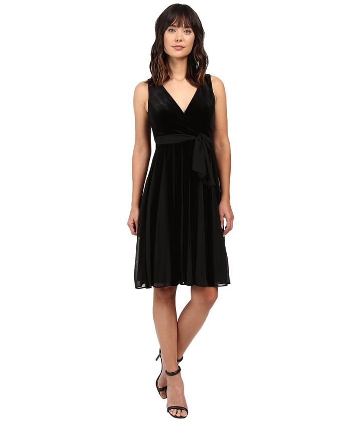Adrianna Papell - Surplus Midi Velvet Spliced Carwash Dress