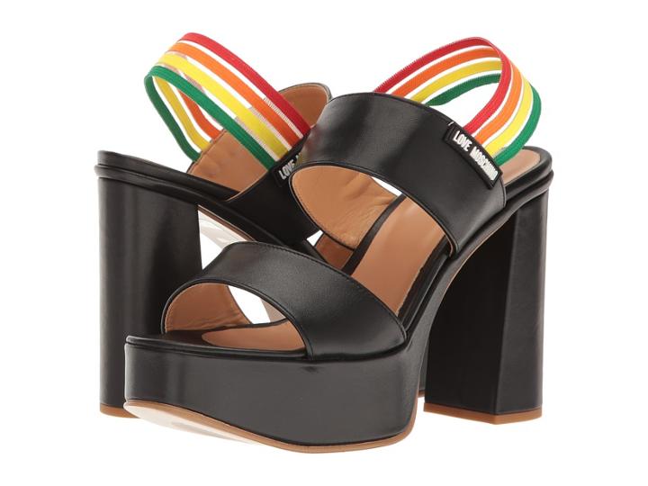 Love Moschino - Rainbow Strap Chunky Heels