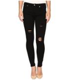 7 For All Mankind - Ankle Skinny W/ Destroy In Slim Illusion Luxe Black