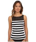 Lauren By Ralph Lauren - Balboa Stripe Boat Neck Tankini Top