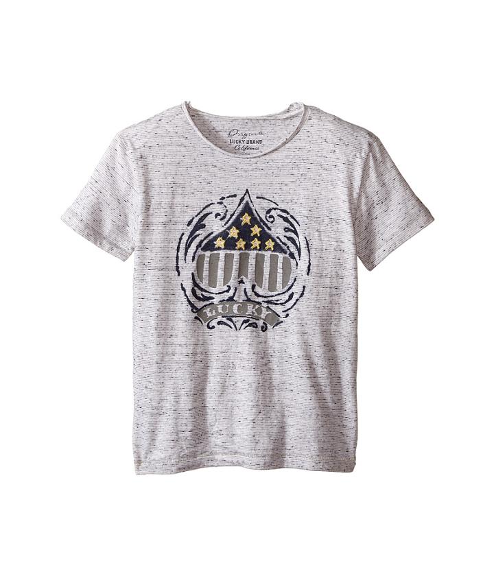 Lucky Brand Kids - Slub Jersey Tee W/ Spade Star Embroidered Screen Print