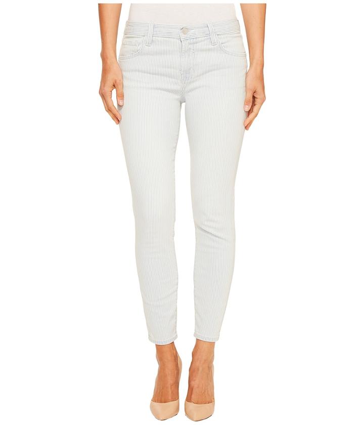 J Brand - Mid-rise Capris In Bleached Stripe